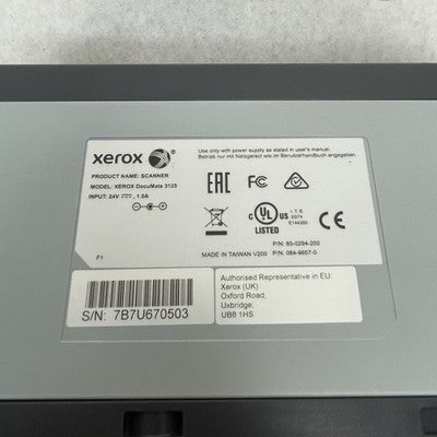 Xerox DocuMate 3125 Duplex Color USB Document Scanner No Power Cord