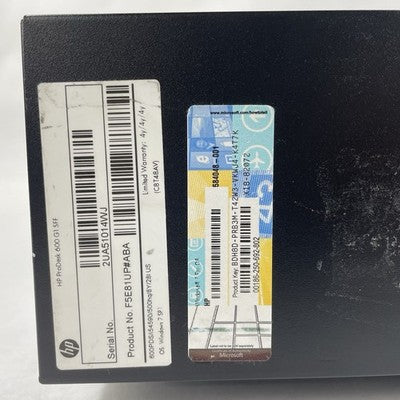 HP ProDesk 600 G1 SFF i5-4590 3.30 GHz 8 GB RAM No HDD/OS