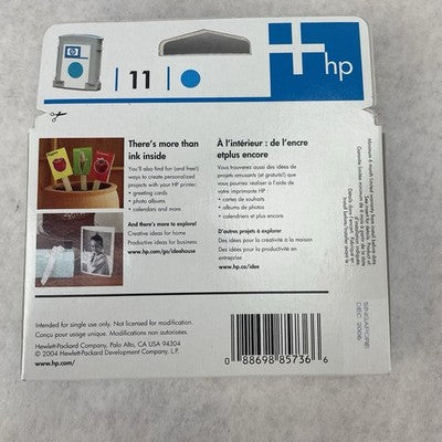 HP 11 C4836AN Ink Cartridge 1100 1200 2200 Cyan Sealed Box Lot of 3