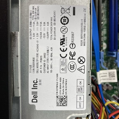 Dell OptiPlex 7010 SFF Intel Core i7-2600 3.4GHz 1x4GB RAM No HDD No OS