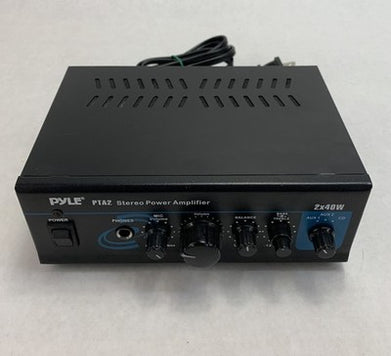 Pyle PTA2 2x40W Stereo Power Amplifier - Power Tested