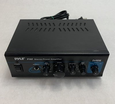 Pyle PTA2 2x40W Stereo Power Amplifier - Power Tested