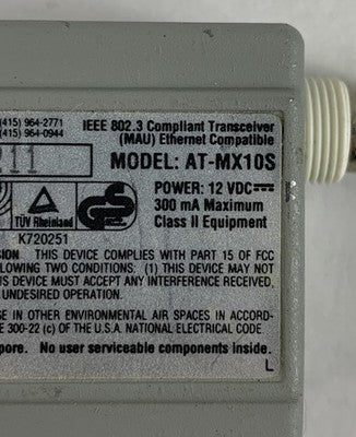 Allies Telesis CentreCOM AT-MX10S Microtransceiver