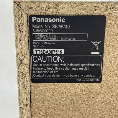 Panasonic SB-W740 Subwoofer 4 ohm Speaker