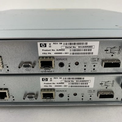 HP MSA2324I AJ800A StorageWorks 10x Caddies 2x Controller 1x PSU No HDDs