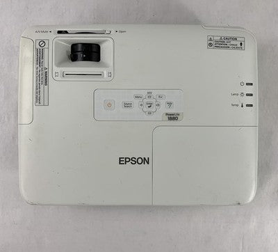 Epson H451A PowerLite 1880 Projector 71 Lamp Hours No Remote - Missing Slider