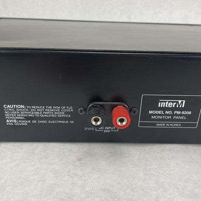 Inter M PM-9208 Amplifiers Input and Output Monitor Panels PM9208