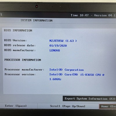 Lenovo ThinkPad T490s 14" i5-8365U 1.60 GHz 8 GB RAM No SSD/OS/AC - Logo