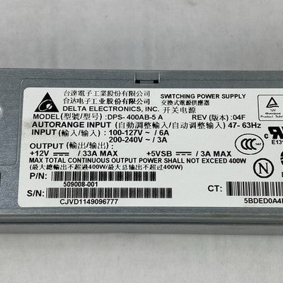 Delta Electronics DPS-400AB-5 A 400W Power Supply Power Tested