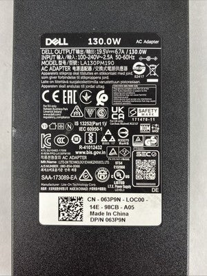 Dell LA130PM190 AC Adapter Power Charger 19.5V 6.7A 130W 7.4mm Lot of 3