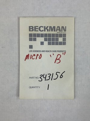 Beckman 343156 Microfuge "B" Centrifuge Brush 2-Pack