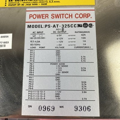 Power Switch PS-AT-325CC Power Supply Power Tested
