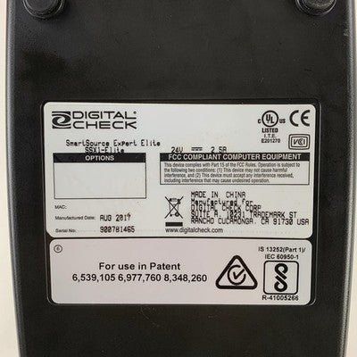 Digital Check SSX1-ELITE Smartsource Scanner USB Bad Network No Ink No PSU