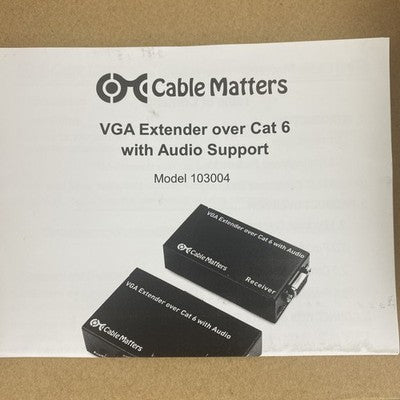 Cable Matters 103004 VGA Etender Over Cat 6 Cable