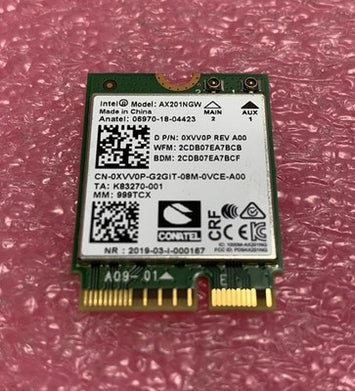 Intel AX201NGW Dual Band Wi-Fi Bluetooth Network Card (Lot of 4)
