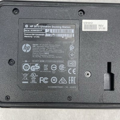 HP HSTNN-IX10 UltraSlim Docking Station D9Y32AA#ABA No Power Cord Lot of 5