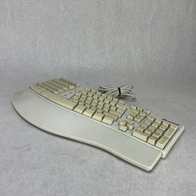 Vintage Microsoft Natural Keyboard Elite White Cream Ergonomic Keyboard