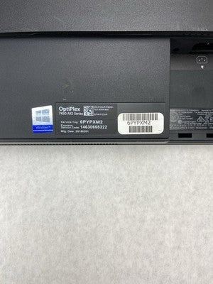 Dell Optiplex 7450 AIO Intel Core i7-6700 3.4GHz 8GB RAM No HDD No OS