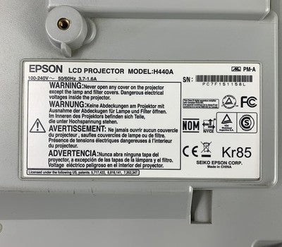 Epson Brightlink H440A LCD Projector 1518 Lamp Hours