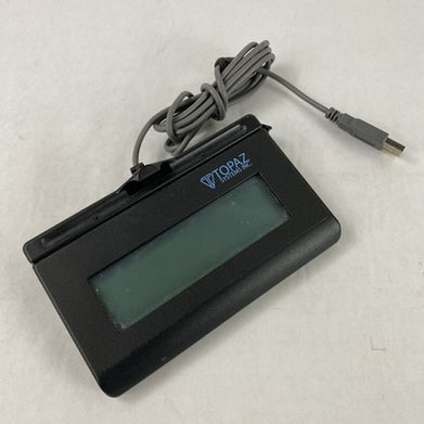 Topaz T-L460-HSB-R LCD USB SigLite Signature Pad Power Tested No Stylus