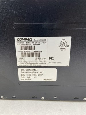 Compaq Presario SR2011WM MT Intel Celeron D 3.2GHz 512MB RAM No HDD No OS