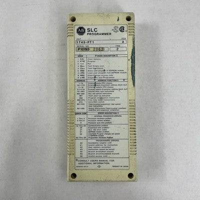 Allen Bradley 1745-PT1 SLC Programmable Controller 100/150 Hand Held - Untested