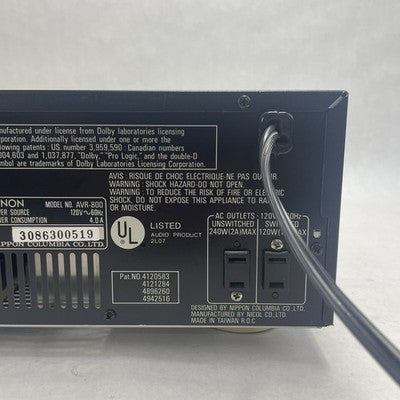 Denon AVR-800 Precision Audio Component Surround Receiver Parts Or Repair