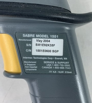 Intermec SABRE 1551 Handheld Barcode Scanner