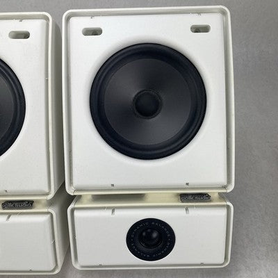 Pair Polk Audio M Series AWM5 White Outdoor Speakers 6" Woofer 1" Tweeter M5