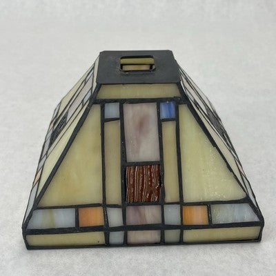 Vintage Tiffany Style Stained Glass Light Shades Pyramid Square