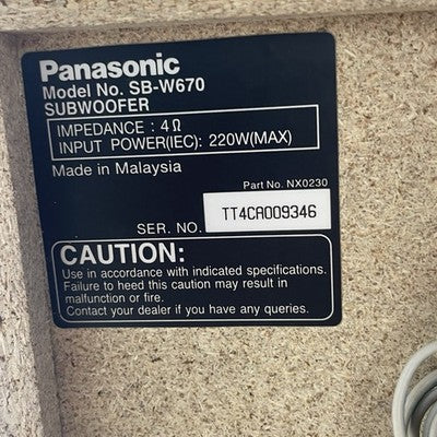 Panasonic SB-W670 Home Theatre System Tested