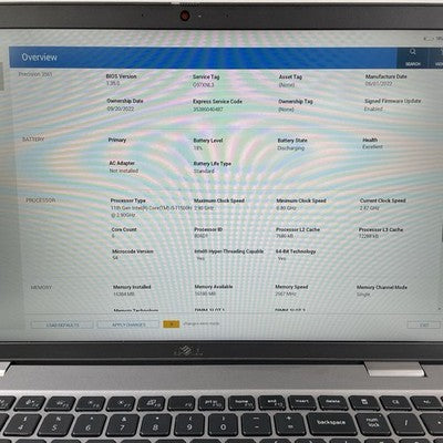 Dell Precision 3561 15.6" i5-11500H 2.90GHz 16GB RAM Quadro QN20-M3 No SSD/OS/AC