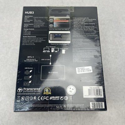 Transcend TS-HUB3K  USB 3.0 4-Port Hub Black