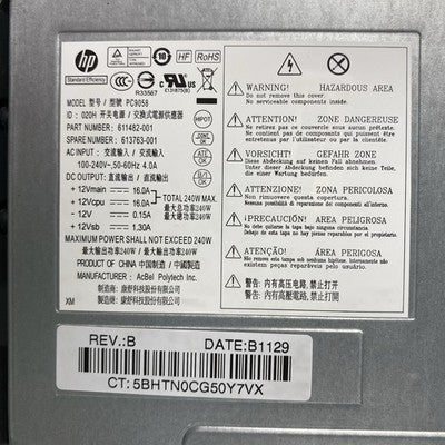 HP Compaq Pro 6200 SFF Intel Core i3-2100 3.1GHz 4GB RAM No HDD No OS