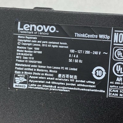 Lenovo ThinkCentre M93P SFF Intel Core i5-4570 3.2GHz 2x4GB RAM No HDD No OS