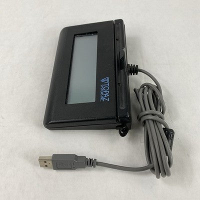 Topaz T-L460-HSB-R LCD USB SigLite Signature Pad Power Tested No Stylus