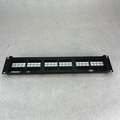 Hubbell P5E48UE SpeedGain C5E+ 2U 48-Port Rack Mountable Patch Untested