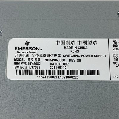 IBM Emerson 7001490-J000 74Y9082 1725W Server Power Supply Power Tested