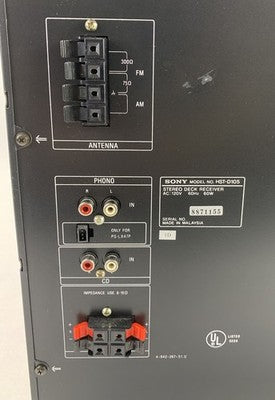 Sony LBT-D105 Compact Hi-Fidelity Stereo System - Parts or Repair