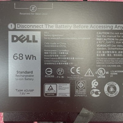 Dell 68 Wh 4GVMP Rechargeable Li-ion Battery Excellent Health