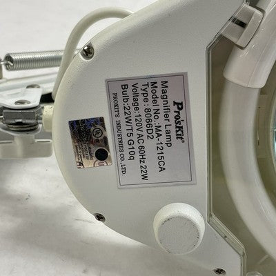 Pro'skit Magnifier Lamp MA-1215CA Without Lens Cover Lid.