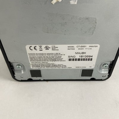 Citizen CT-E651 Thermal Printer Tested No Cords 1813594 Page Count