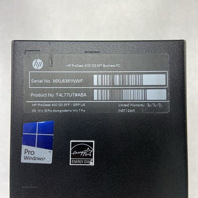 HP ProDesk 400 G3 SFF Intel Core i5-6500 3.2GHz 8GB RAM No HDD No OS