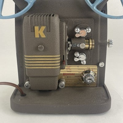 Keystone K-100G Projector Variable Speed 8mm Silent Film Projector Power Tested