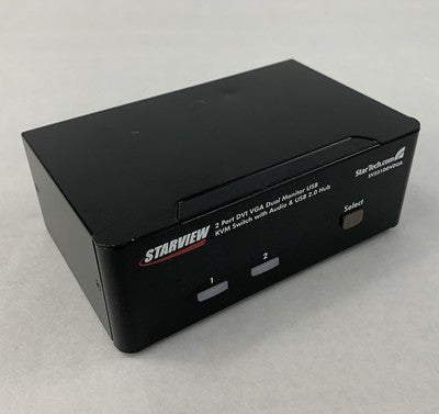 Startech Starview C4E1E7ZG37F 2 Port DVI VGA Dual Monitor USB KVM Switch