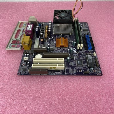 ECS SIS-730 Motherboard AMD Duron 1.3GHz 384MB RAM w/Shield Purple MB