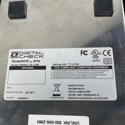 Digital Check SR NE Lite-USB Receipt Printer Tested