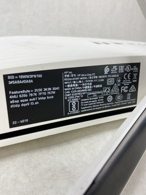 HP 22-B016 AIO Intel Pentium J3710 1.6GHz 4GB RAM No HDD No OS