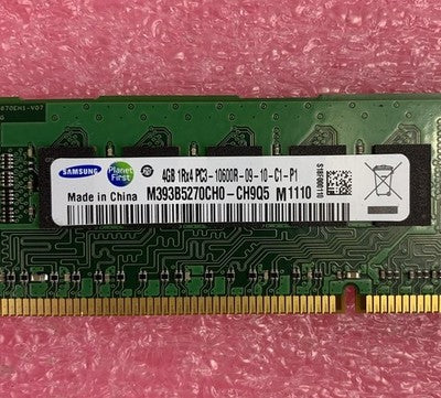 Samsung 8GB 1Rx4PC3L-10600R-09-10-C1-D2 M393B5270CH0-CH9Q4 RAM (Lot of 4)