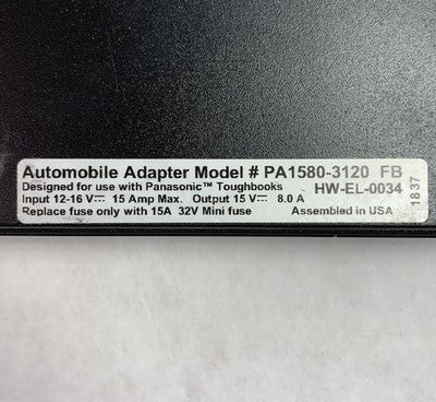 Lind Electronics PA1580-3120 FB Automobile Adapter For Panasonic Toughbook